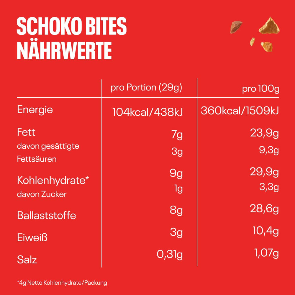 NEOH Čokoládové kousnutí | Bez přidaného cukru, 100 kcal na porci, křupavé kousky s krémovou lískooříškovou a kakaovou náplní, perfektní s sebou nebo jako náhrada müsli | Keto, Nízkosacharidové | Balení 3 x 29 g