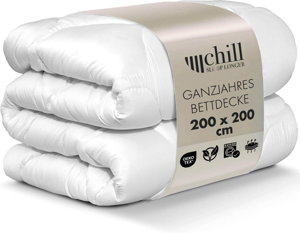 Celoroční přikrývka 135X200 - Lehká přikrývka 135X200 - Prodyšná a omyvatelná a 100% veganská - Přikrývka z klimatické síťoviny a pohodlný pás na spaní - Náplň 800G Naty Shop Přikrývky a přikrývky 200 x 200