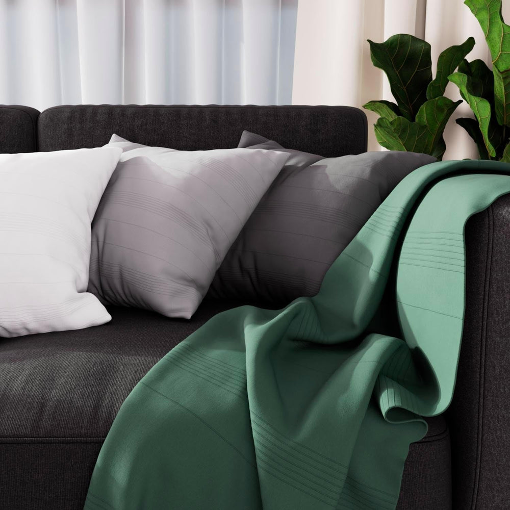 Soleil D'Ocre Adele Plaid, přehoz křesla, Polycoton, šedá, 140 X 200 cm Postele a přikrývky Besuche den Soleil d'ocre-Store Greetings 140 X 200 Cm