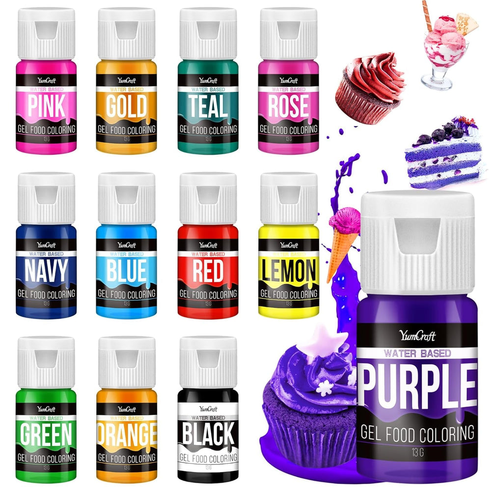 Sada gelových potravinářských barviv, 6 ml a 13 ml Naty Shop