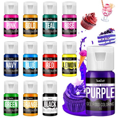 Sada gelových potravinářských barviv, 6 ml a 13 ml Naty Shop