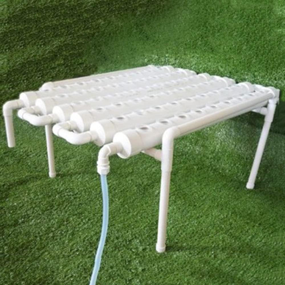 1vrstvá sada pro hydroponické pěstování s 54 květináči, systémy pro pěstování bez půdy z PVC s vodní pumpou, sady pro hydroponické pěstování pro pěstování zeleniny a ovoce na balkónech, zahradách, terasách a dvorcích