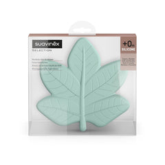 Suavinex, inel de dentiție din silicon dintr-o singură bucată. Moale, flexibil, sigur. Calmează și ameliorează gingiile bebelușului. Ergonomic, ușor de prins, cu textură/ușurare. Design cu pădure, Poezie, Verde