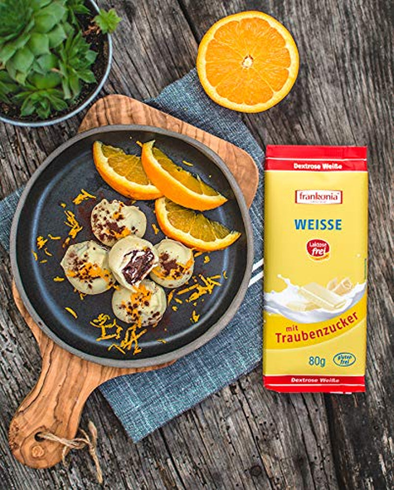 frankonia ČOKOLÁDA Bílá čokoláda s dextrózou, bez laktózy a bez lepku, 80 g