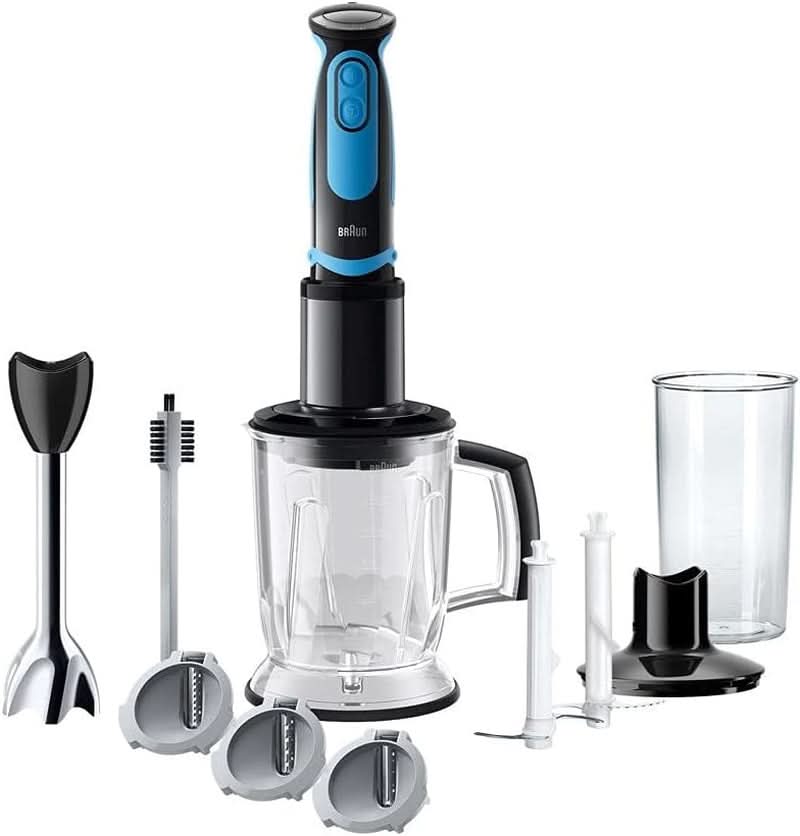 Braun Stabmixer MQ 5260WHBL Stabmixer – Multiquick 5 Vario Pürierstab Mit Edelstahl Mixfuß Und Spiralschneider, 1000 Watt, Inkl. Umfangreiches Zubehör-Set, Weiß/Blau Matka a dítě Naty Shop Inkl. Spiralschneider Mq5264 Stabmixer Inkl. Sprialschneider Schwarz/Blue