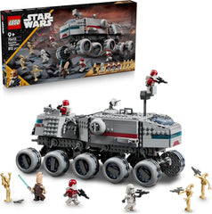 LEGO Star Wars: The Clone Wars Republikanischer Juggernaut - Spielzeug mit Transportfahrzeug - Bauset mit Lichtschwert - Kreatives Spielzeug für Kinder und Erwachsene Fans - 75413