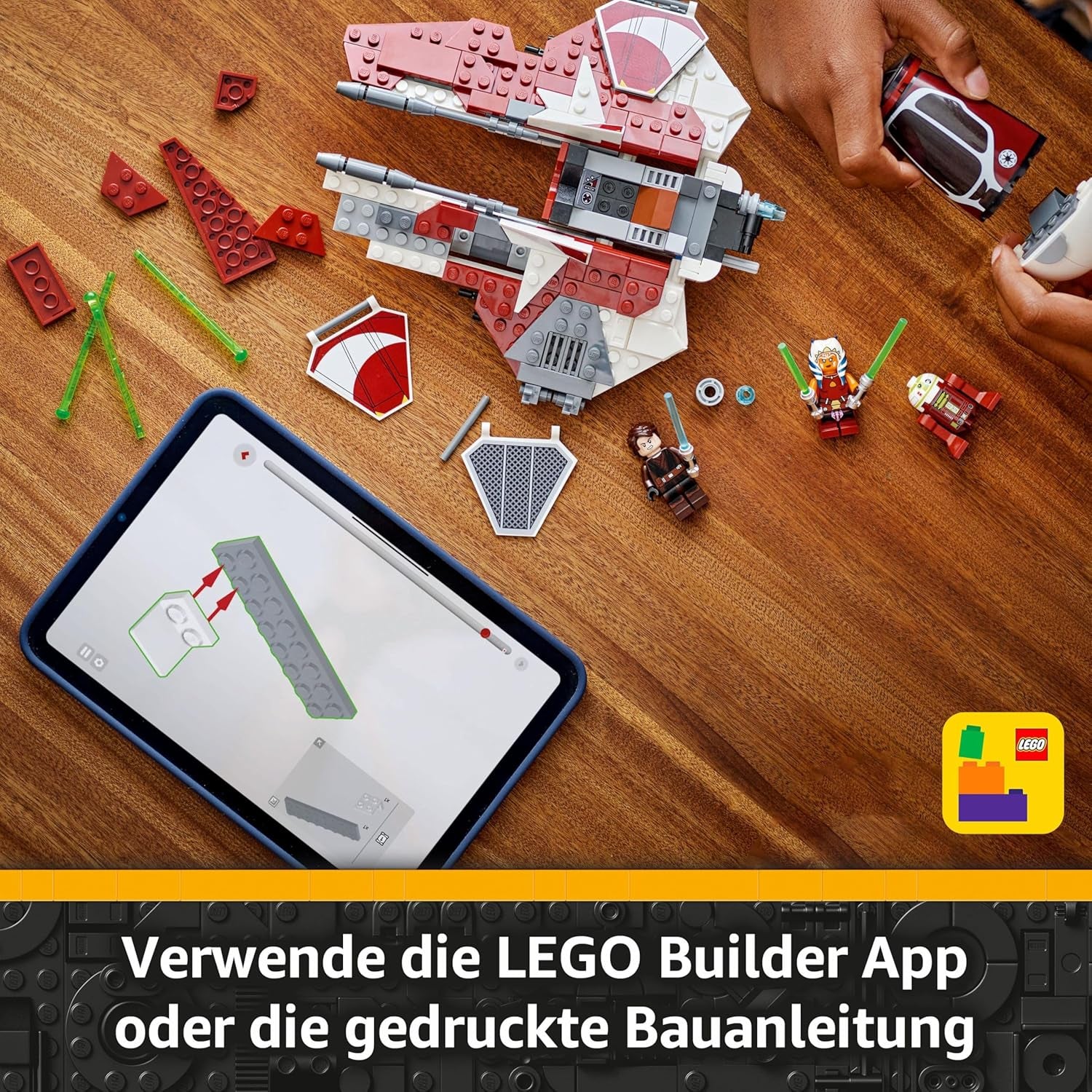LEGO Star Wars 75401 Ahsokas Jedi Interceptor, Sternenjäger pro Fans von The Clone Wars, Ahsoka Tano & Anakin Skywalker Minifiguren, s Lichtschwertern a R7-A7, pro Jungen und Mädchen ab 8 Jahren