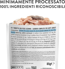 , Thunfisch mit blauem Fisch in Gelee, komplettes Nassfutter für Katzen, im Beutel, mit zusätzlichen Vitaminen, 100% natürlich, 6 x 85 g