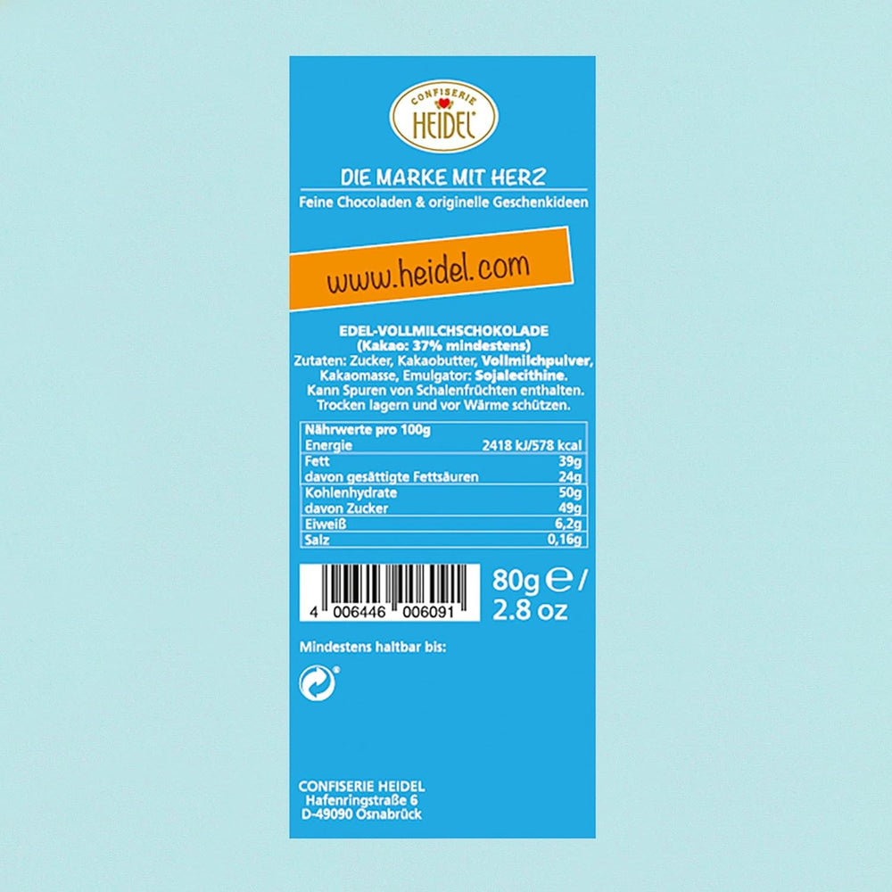 Heidel Thank You tyčinky mléčné čokolády 3x80g, 16 mini-tyčinek po 5g v balení, Různé projevy vděčnosti, Skvělý tip na dárek