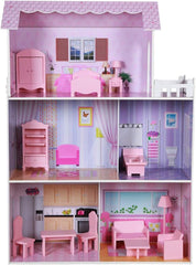 WOOMAX Colorbaby 85293 Dřevěný domeček pro panenky Domky pro panenky Naty Shop Výchozí název