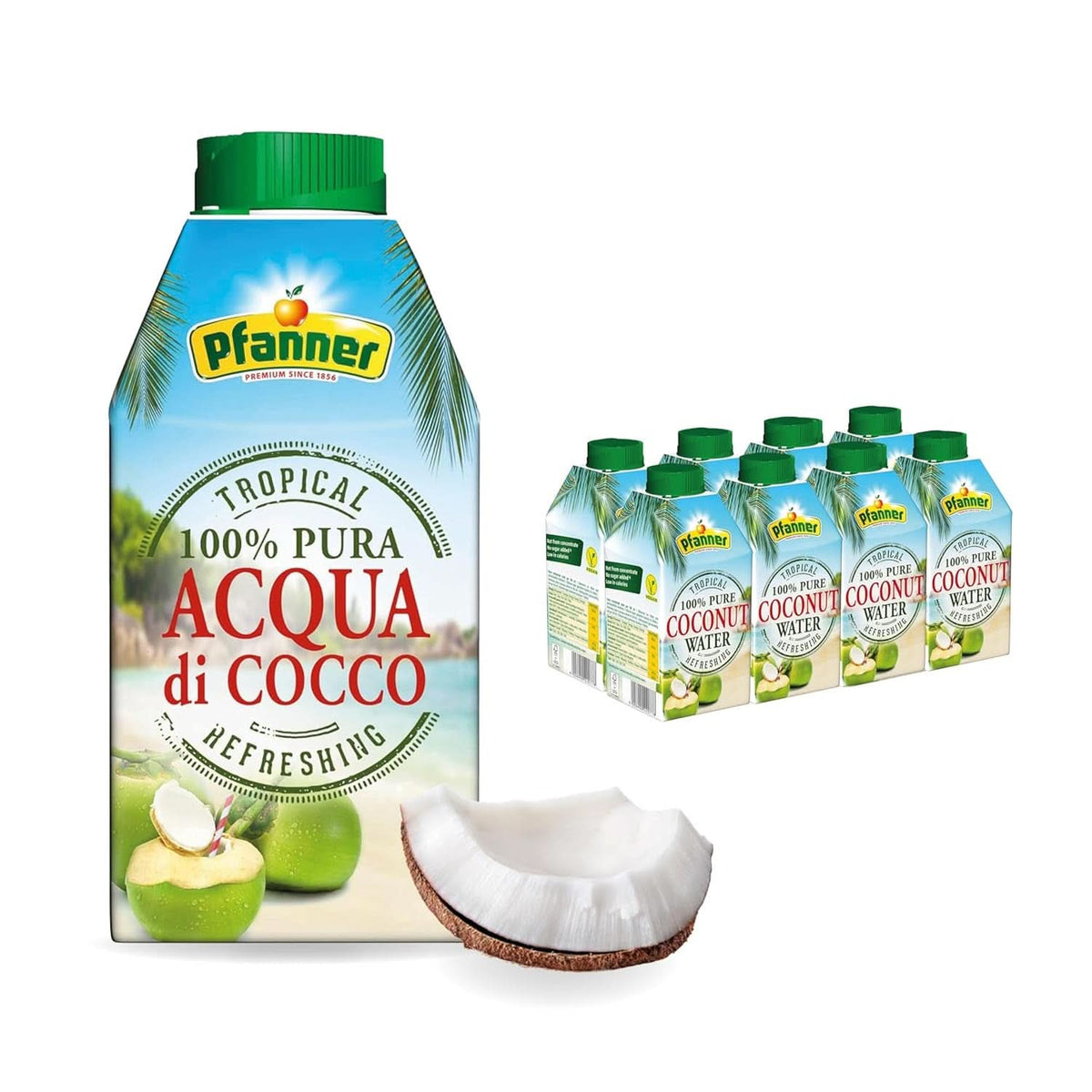 Pfanner Coconut Water Drink (8 X 500 ml) - Kokosová voda bez cukru Naty Shop Výchozí název