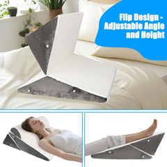 Pernă reglabilă cu pană pentru pat, pernă de citit pentru pat și canapea, pernă de reflux din spumă, pernă pentru spătar, pentru apnee în somn, citit, ridicare a somnului, pernă pentru picioare, dureri de spate, sforăit