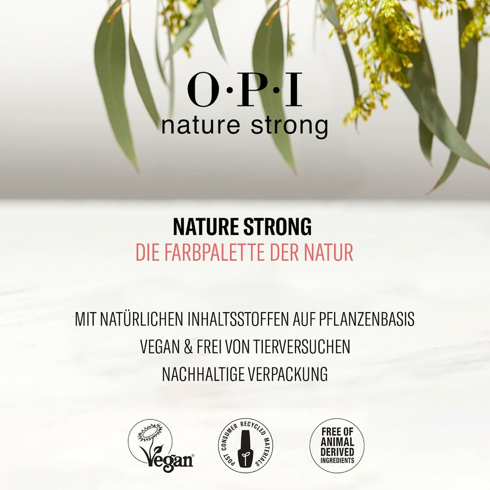 OPI Nature Strong Red and Orange Shades - dlouhotrvající lak na nehty s inovativním veganským složením s přírodními přísadami - pro zářivé nehty