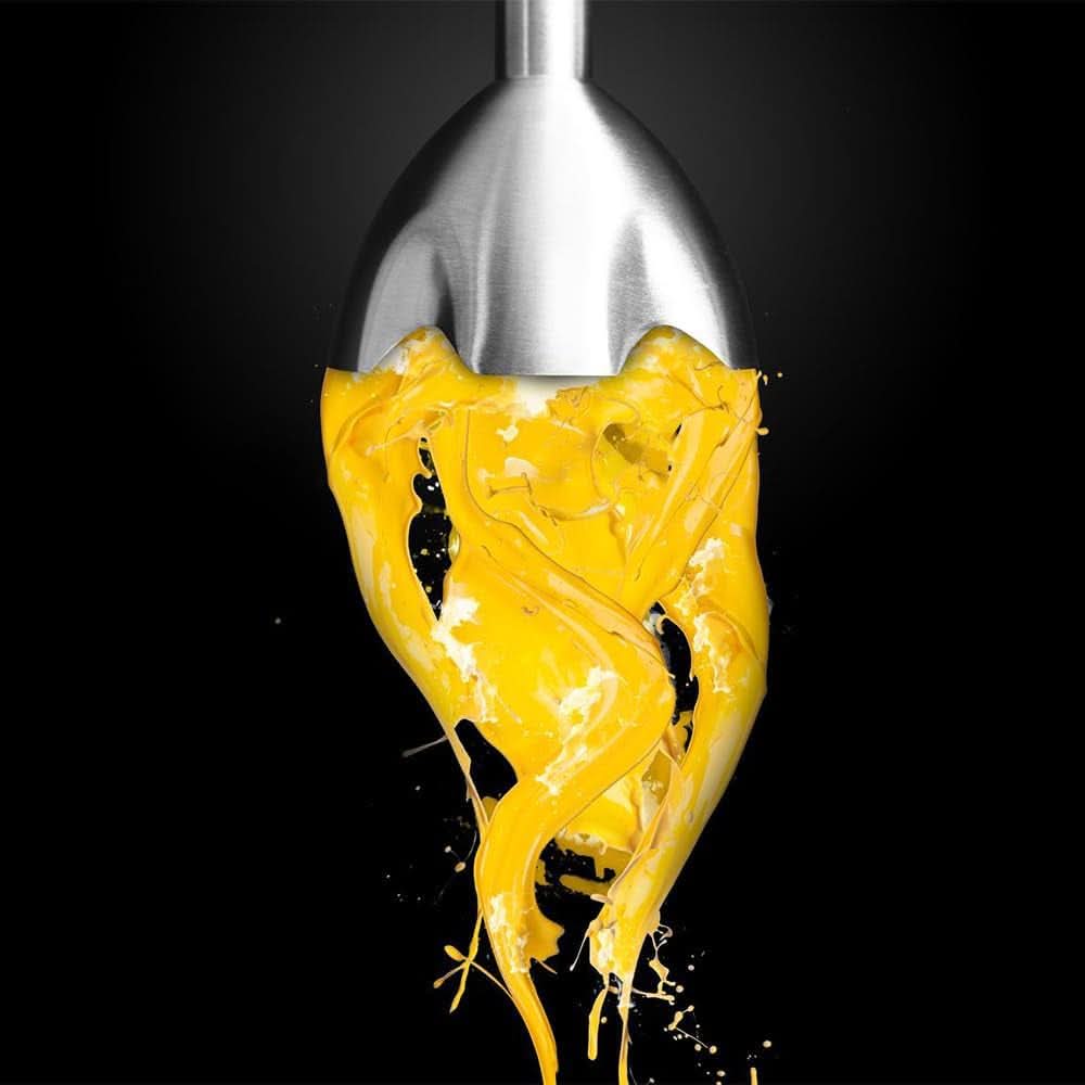 Cecotec ruční mixér Powergear 1500 - Klingen Aus Titanium Beschichtung, 21 Geschwindigkeitsstufen, 1500 W, Inklusiv Glas Mit Deckel. (Schwarz Und Edelstahl, XL) Kitchen Naty Shop