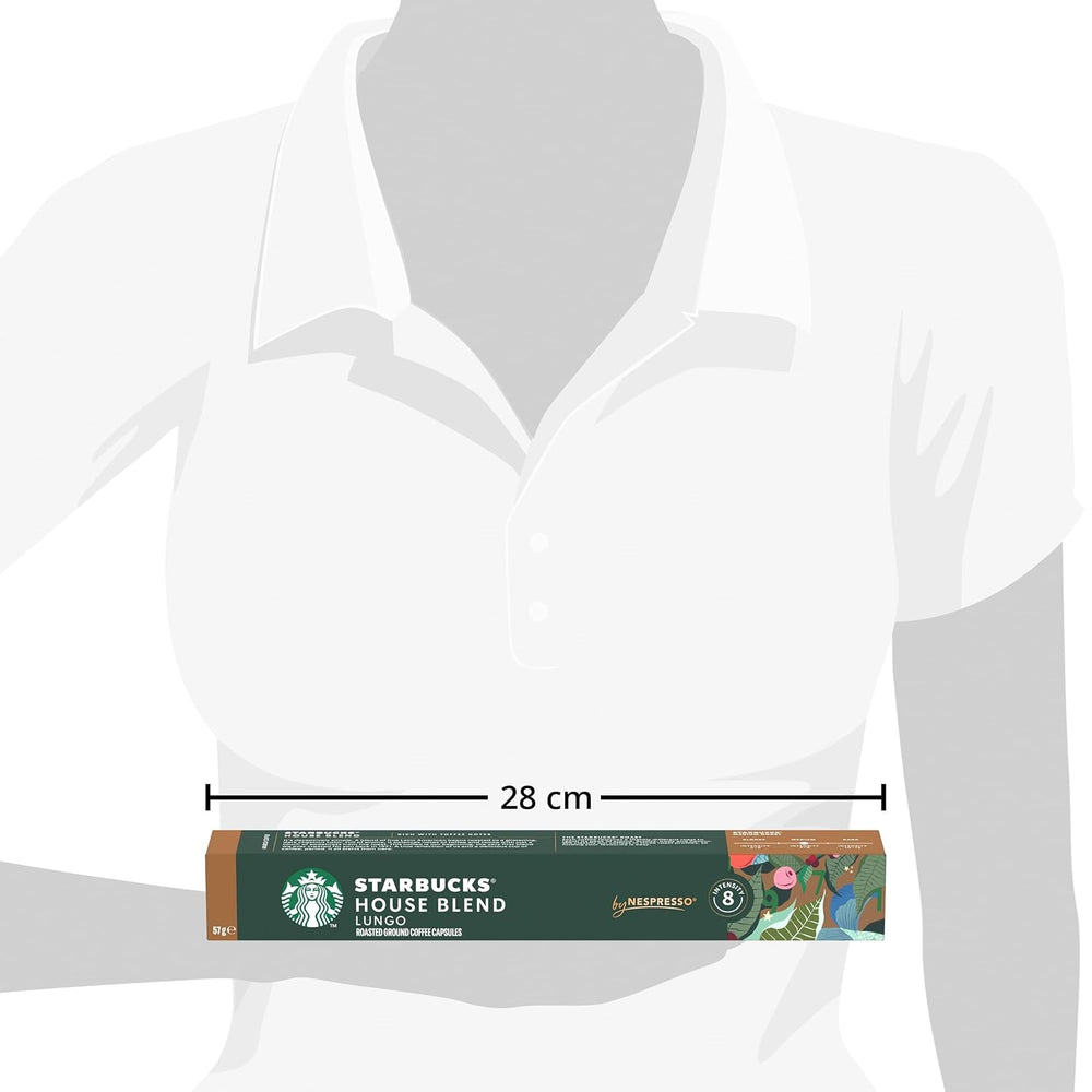 STARBUCKS House Blend by Nespresso, Mittlere Röstung, Kaffeekapseln 10 x 10 (100 Kapseln)