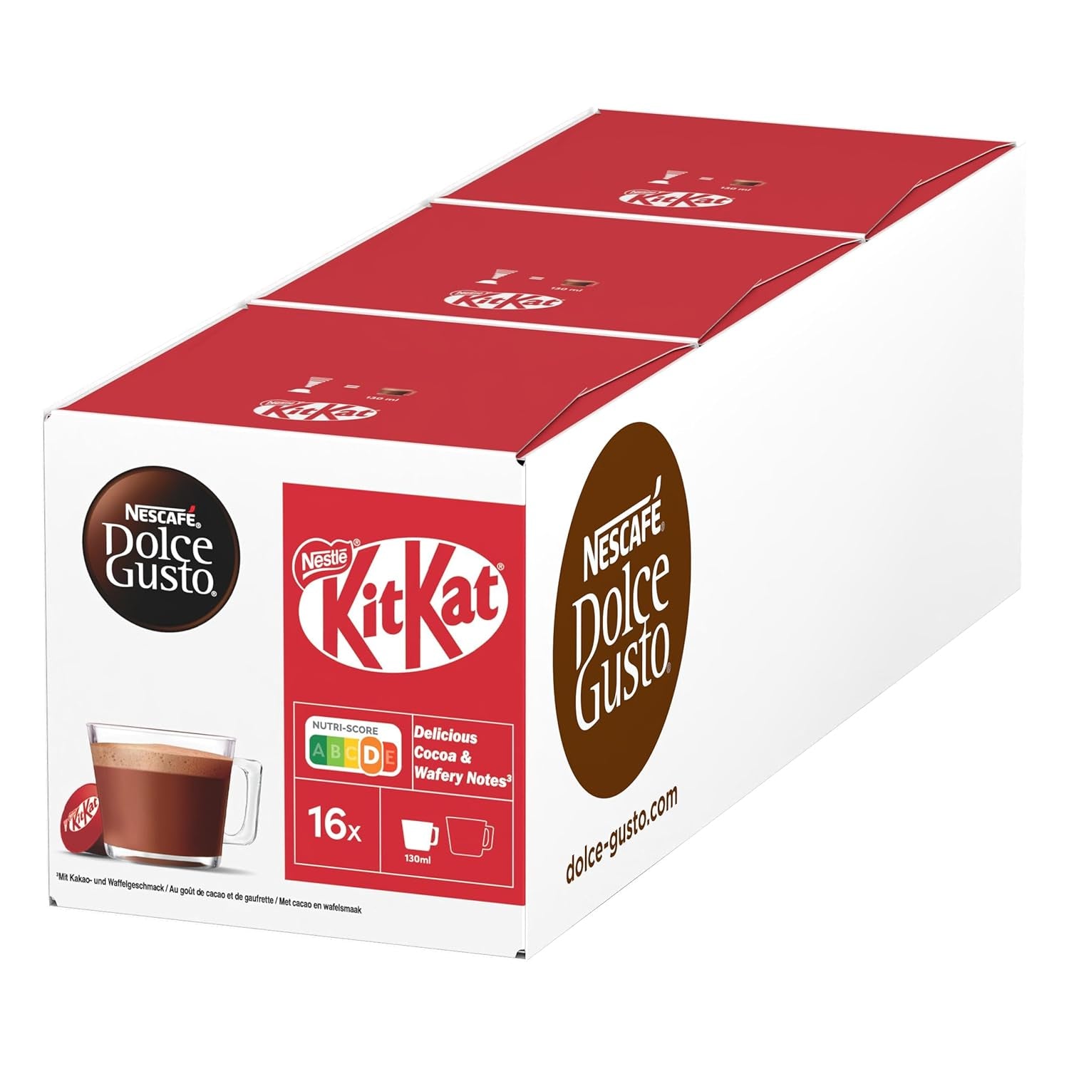 NESCAFÉ DOLCE GUSTO Kit Kat Kakaokapseln 3er Pack (3 x 16 Kapseln)