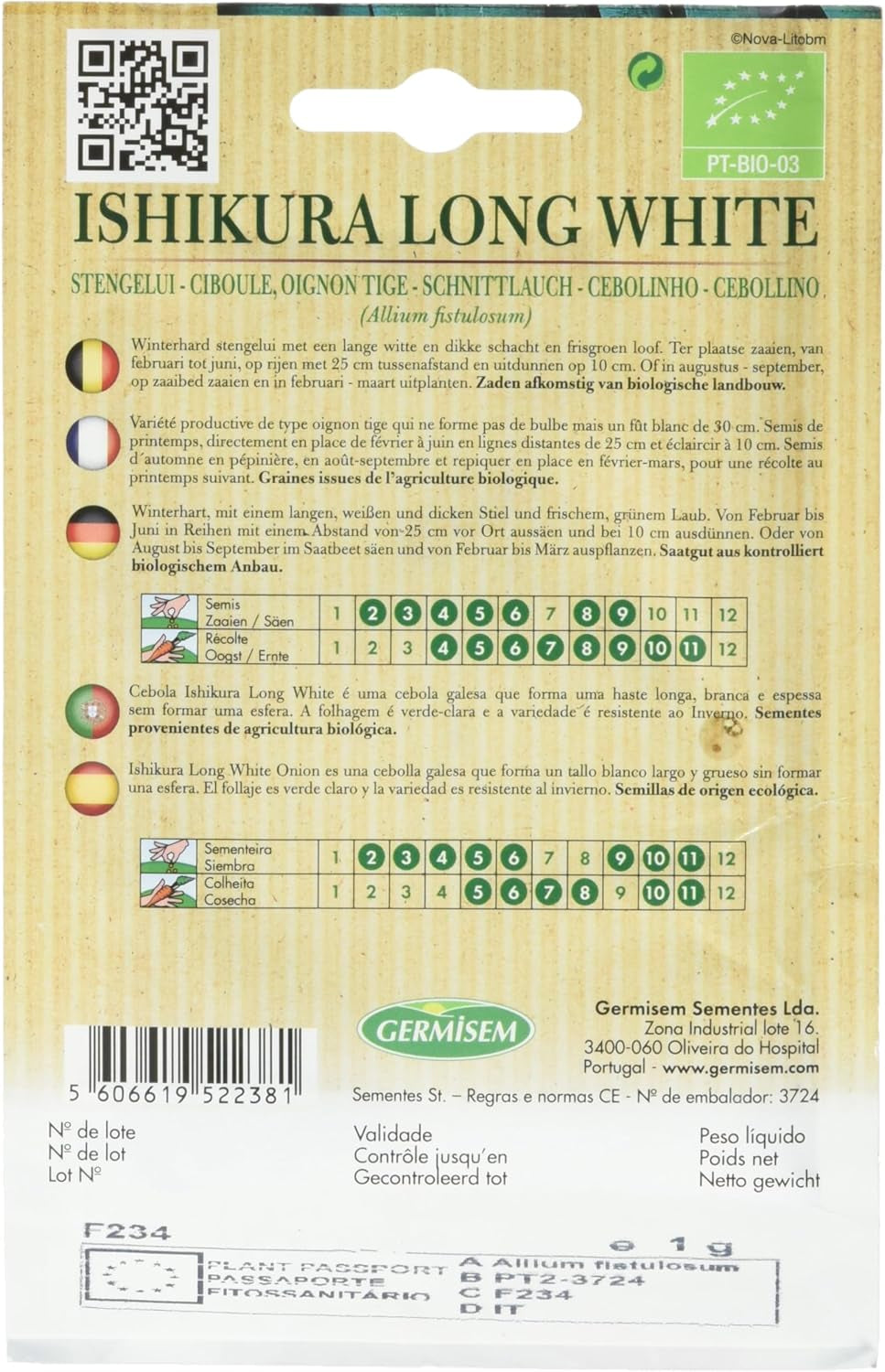 Schnittlauch ISHIKURA LONG WHITE ECBIO1020