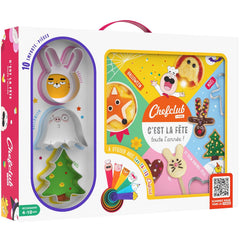 Chefclub Kids – Set de gătit pentru copii cu 10 forme de biscuiți și carte de rețete – Teme: Sărbători și ocazii speciale – Activitate jucăușă și creativă pentru familie – Vârste 4 ani și peste