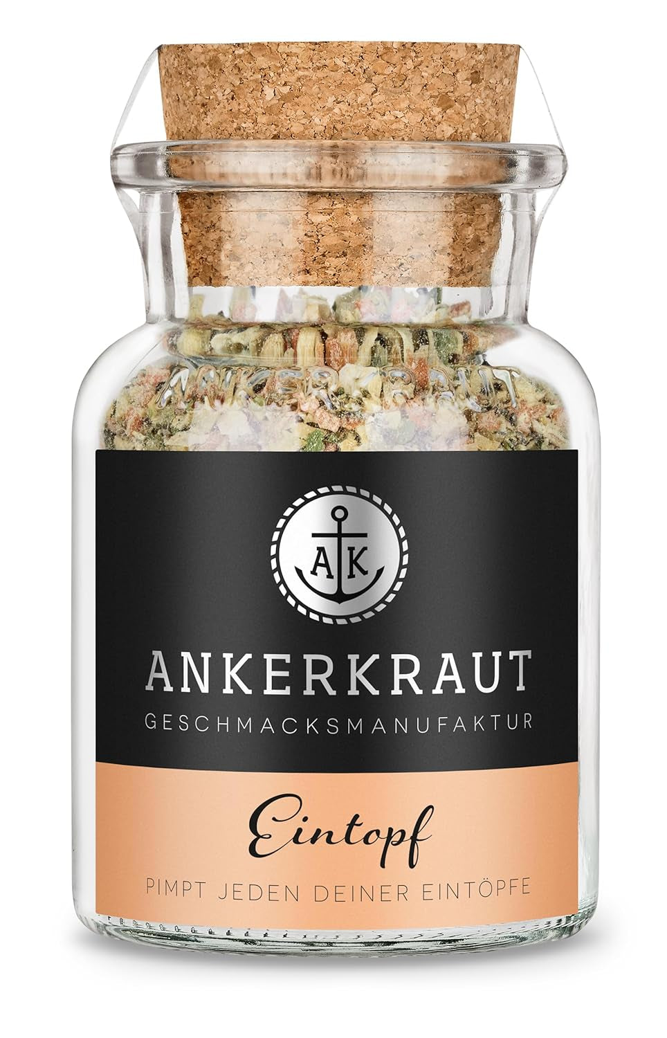 Ankerkraut Eintopf, Linsen, Beans and Gemüse, Gewürz-Mischung, Vielfalt für jeden Gesmack, ohne Gesmackverstärker, lecker schmecker, 90 g v korkovém skle