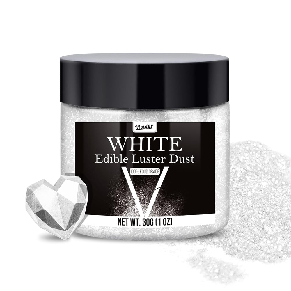 Glitter comestibil, pudra, diverse culori, 30 grame Naty Shop Alb