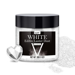 Glitter comestibil, pudra, diverse culori, 30 grame Naty Shop Alb