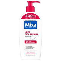 Mixa Urea Cica Body Lotion XXL, Cu uree și pantenol regenerant, Lapte de corp calmant și protector, Pentru piele uscată, 400 ml Duș și baie Naty Shop