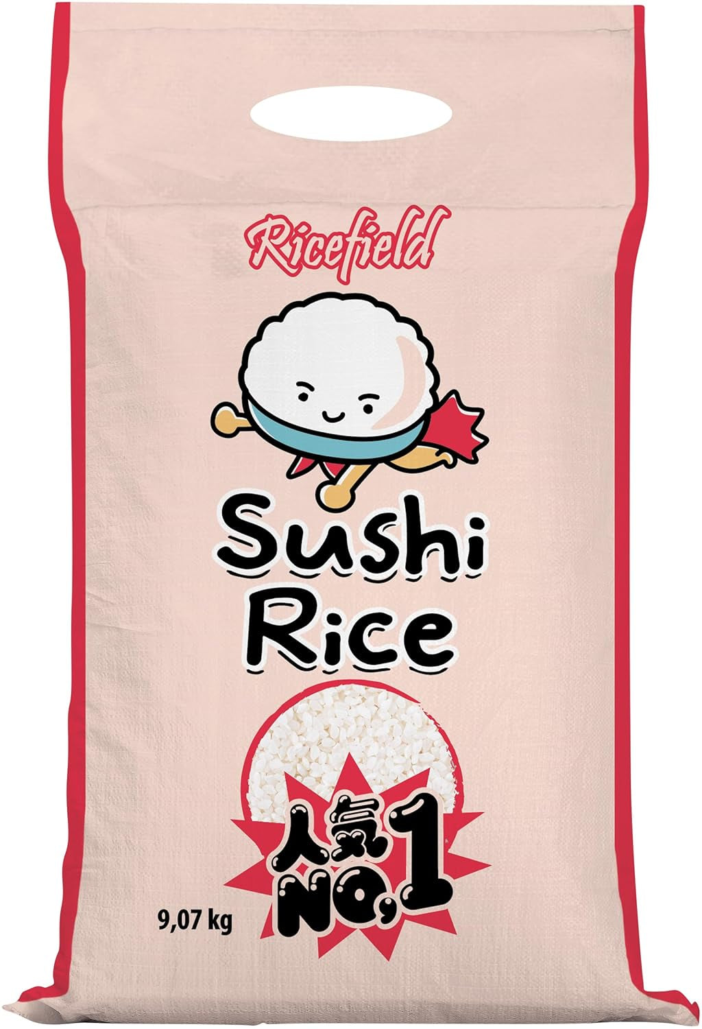 RICEFIELD Rýže na sushi, kulatozrnná, Japonica - 1 x 9,07 kg