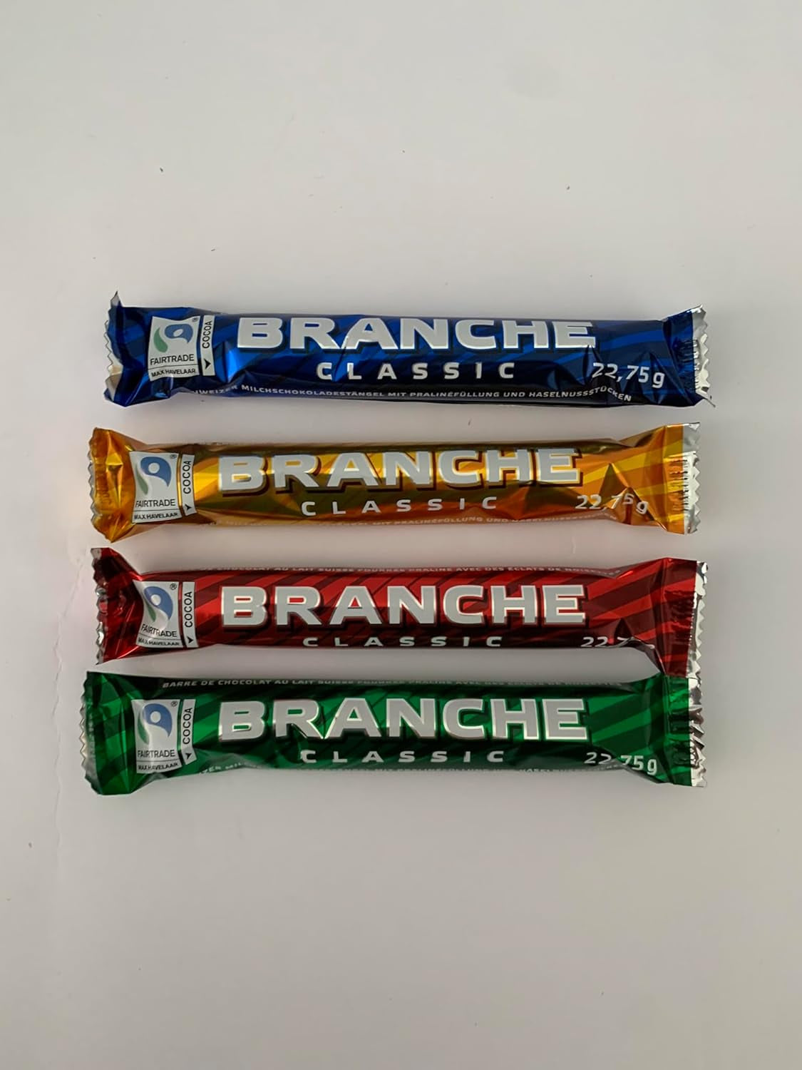 Větve mléčné čokoládové tyčinky 50 balení - mléčné čokoládové tyčinky s lískooříškovou krémovou náplní - švýcarská čokoláda - hromadné balení 50 jednotlivě balených tyčinek (23 g každá) / 1150 g