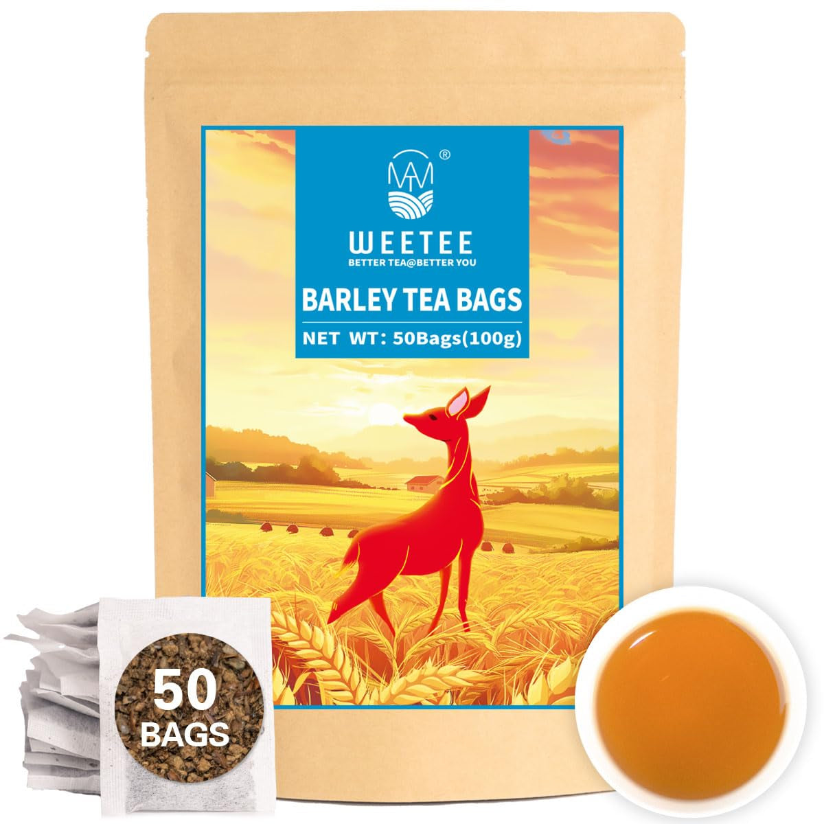 WEETEE Pliculețe de ceai cu turmeric, ghimbir și scorțișoară, 2 g x 100 bucăți Pliculețe de ceai cu turmeric, ghimbir și scorțișoară, ceai cald, picant și ușor dulce cu turmeric și ghimbir, bogat în antioxidanți, ceai cu mirodenii fără cofeină