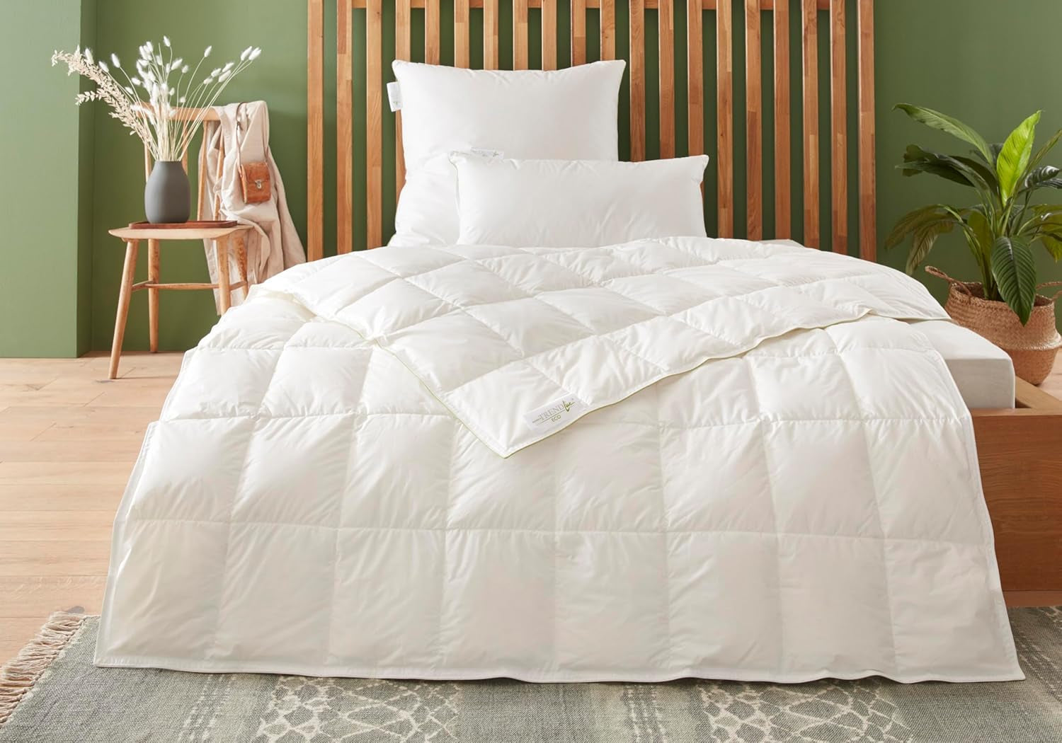 Badenia Trendline Eco teplá peřina s 90 % prachového peří a 10 % peří I. třída, 135 X 200 cm, bílá, certifikovaná Oeko-Tex, vyrobena v souladu s německým standardem kvality Peřiny a přikrývky Naty Shop 135 X 200 Cm Lehká letní deka