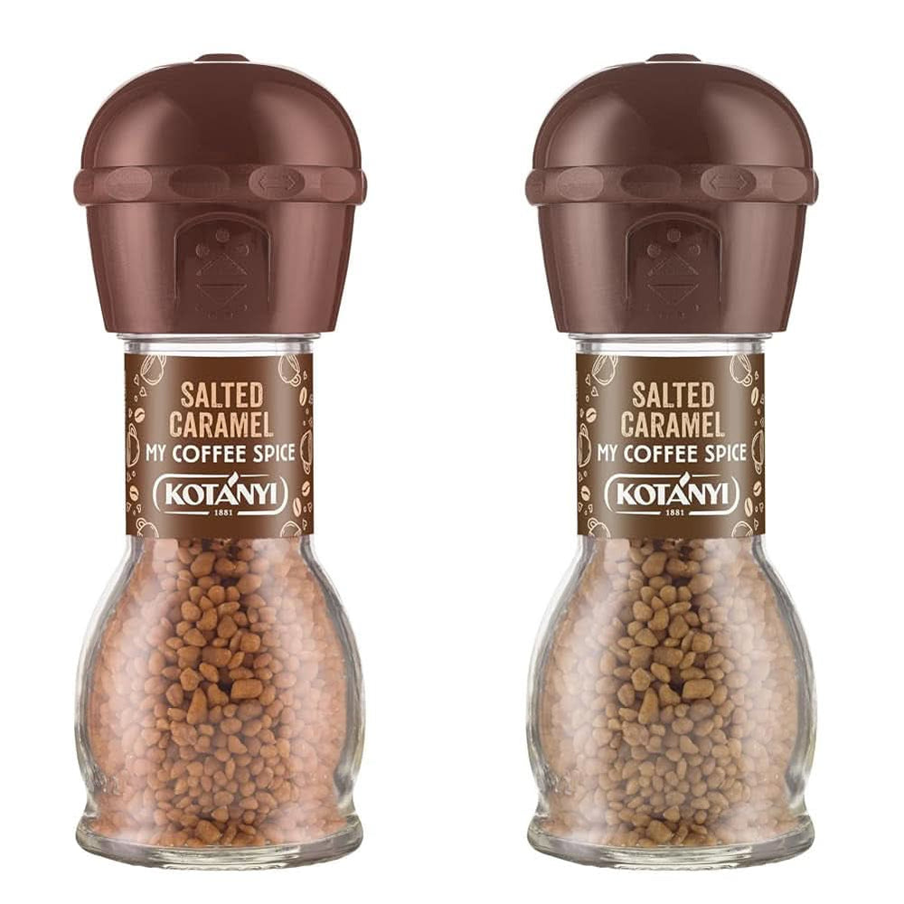 Topping pentru cafea Kotanyi Cacao Kiss | Ciocolată minunată cu bucăți fine de ciocolată, pachet de 4 (4 X 63 grame) Naty Shop Caramel Sarat 2 x 65 grame