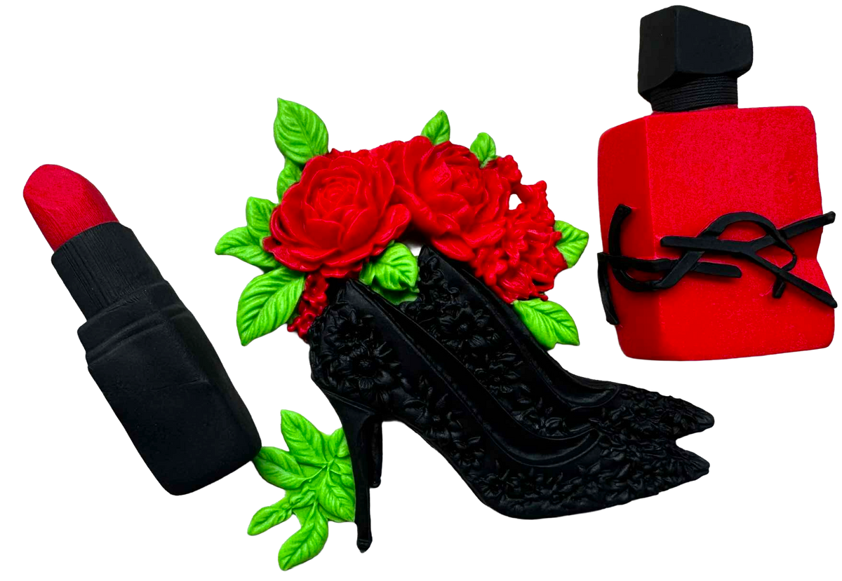 SweetArt Elegantní set – 3 jedlé figurky z cukrové hmoty 7–9 cm na dorty