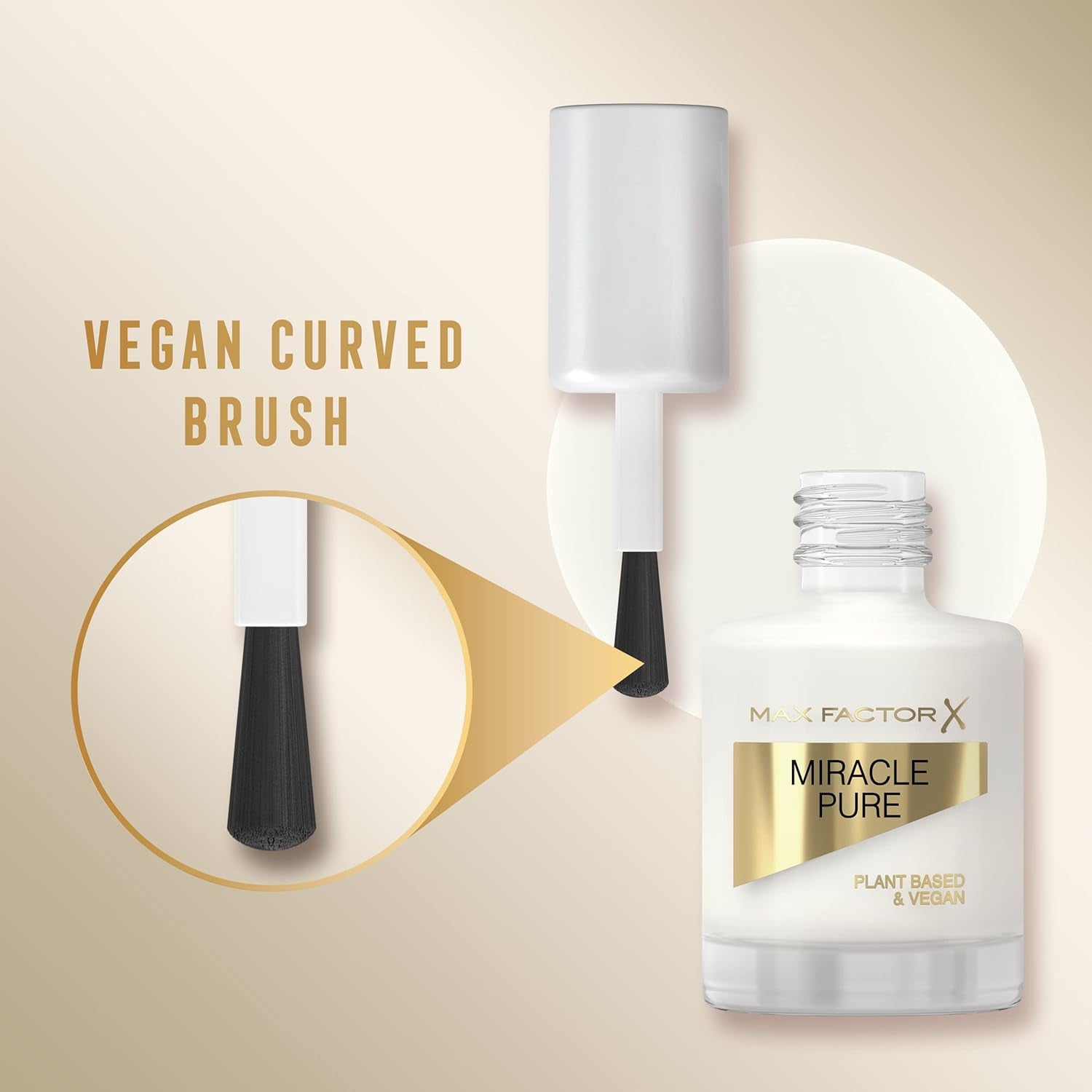 Max Factor Miracle Pure Nail Color 155 Coconut Milk Vegan Long Lasting Quick Dry Lak na nehty 12 ml (2 balení)