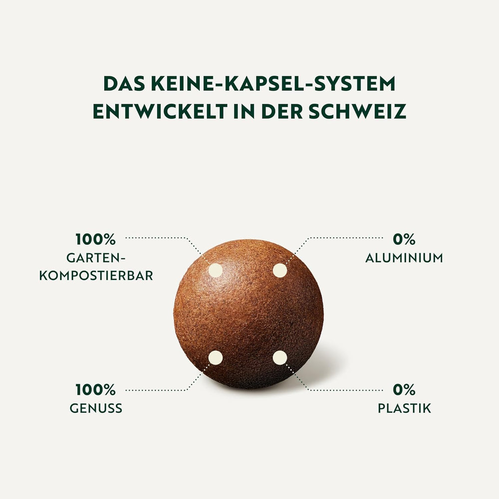 CoffeeB Kaffee Espresso Forte - Coffee Balls für CoffeeB Kaffeemaschinen, Arabica Robusta Mischung - das Kapselsystem ohne Kapsel (x18)