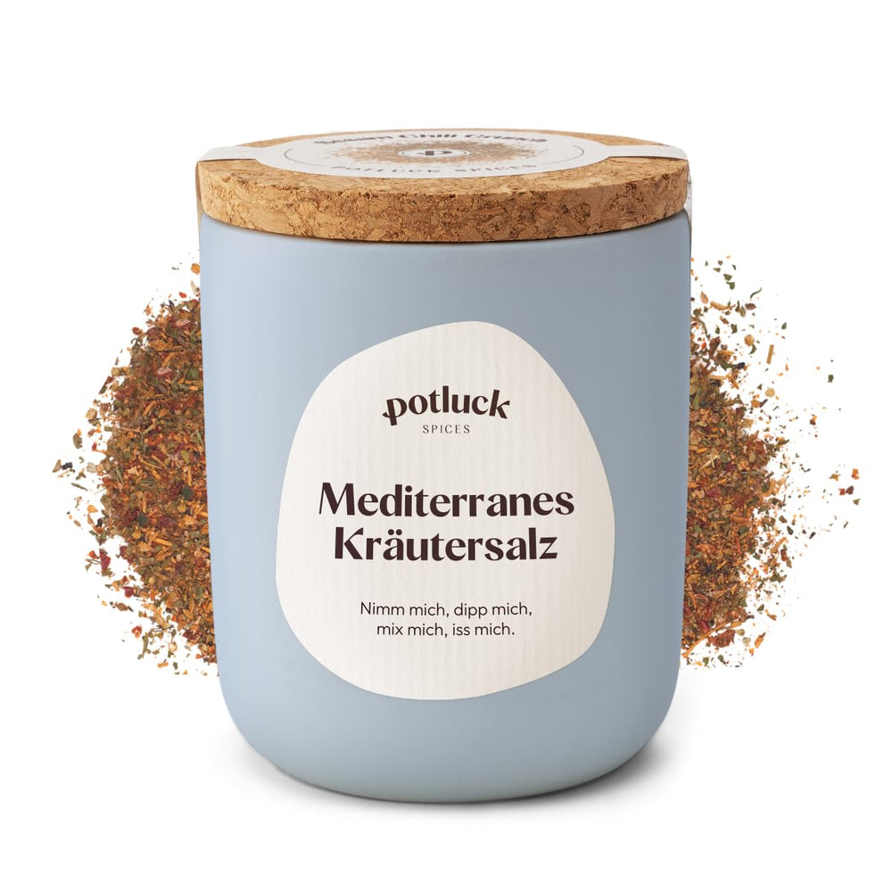 Potluck | Fleur de Sel handgeschöpft | Meersalz im Keramiktopf | 80 g | Veganské, bezlepkové a s přírodními ingrediencemi