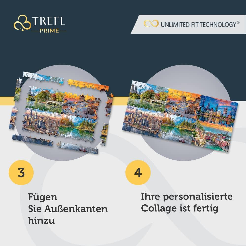 Trefl 26196 1500 elemente, carton cel mai gros, organic, ECO, Italia, apus de soare, divertisment pentru adulți și copii de la 12 ani, Uft-Puzzle Romantic Sunset: Vernazza, Liguria, Italia Puzzle Naty Shop