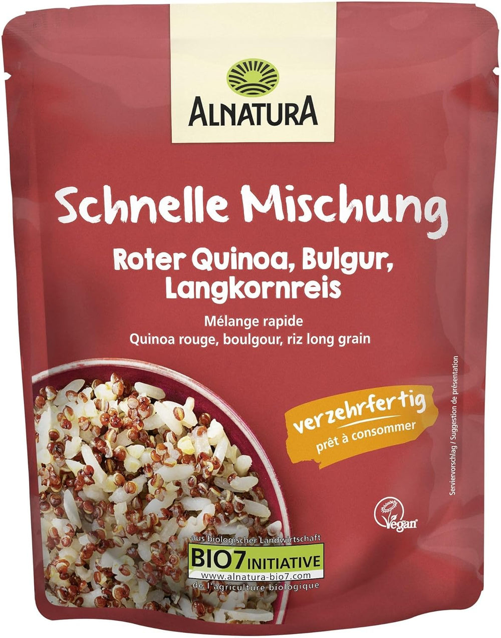 Rychlá směs červená quinoa, bulgur, dlouhozrnná rýže, 250 g