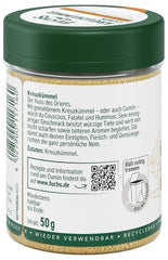 Fuchs Gewürze - Kreuzkümmel gemahlen - zum Würzen von Couscous, Hummus und Falafel - přírodní složky - 50 g v wiederverwendbarer, recyclebarer Dávka