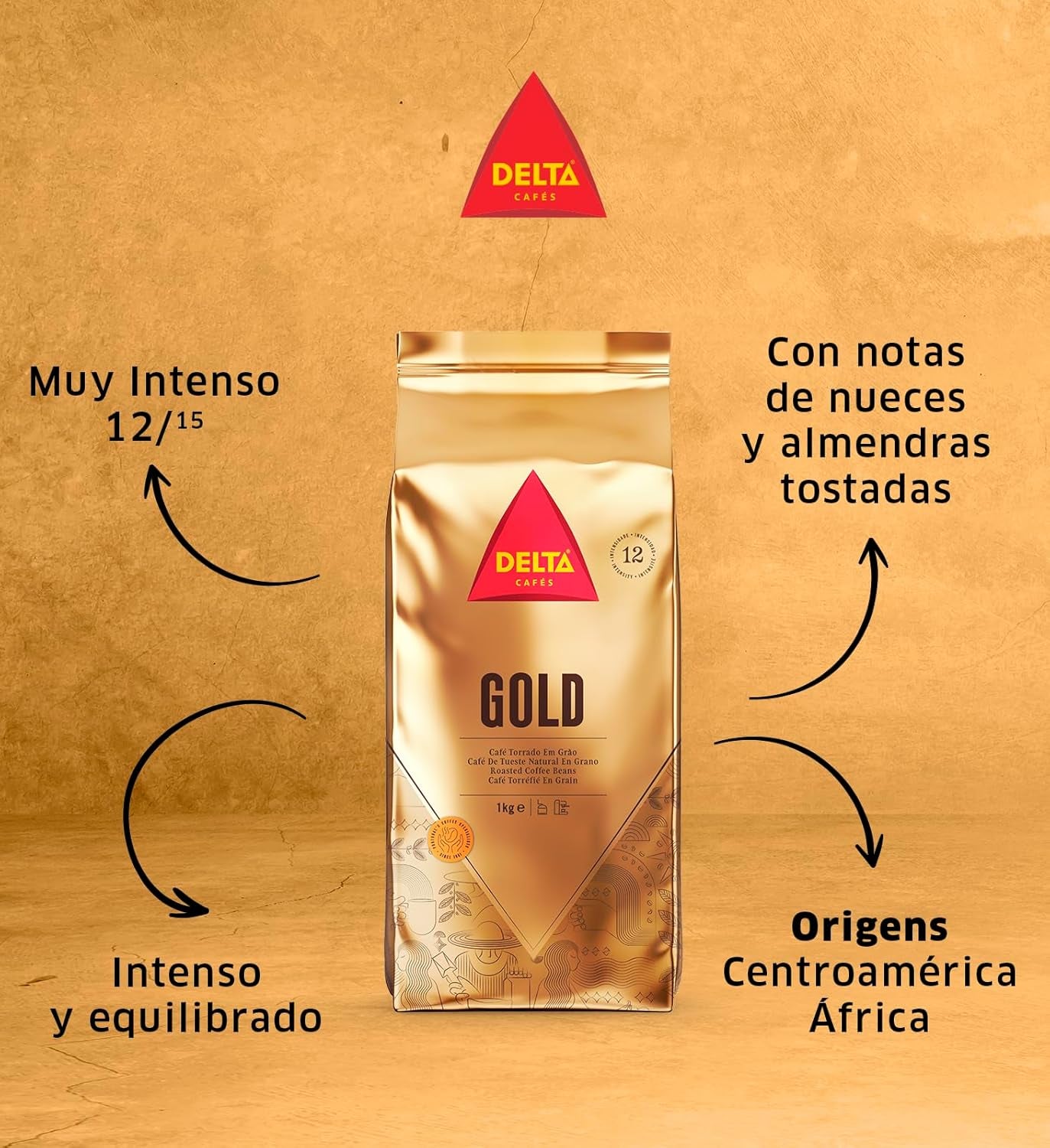 Boabe de cafea Delta GOLD (1kg)