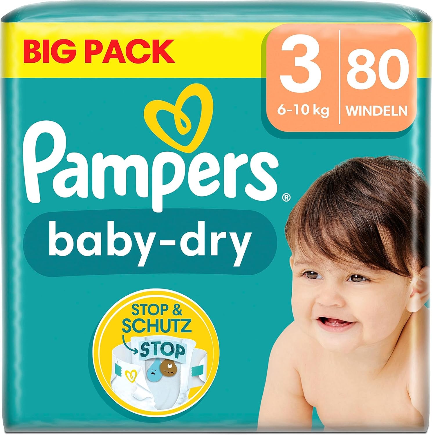 Pampers (stará verze), kalhotky, velikost 4, 9kg-15kg, tři balení (1 x 88 plen)