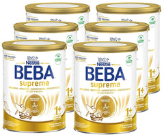 Dětský nápoj BEBA SUPREME Junior 1+ od 1 roku, výživa pro děti s 6 HMO komplexem, pouze laktóza, bez palmového oleje, balení 6 (6 x 800 g) Mother and Child Naty Shop