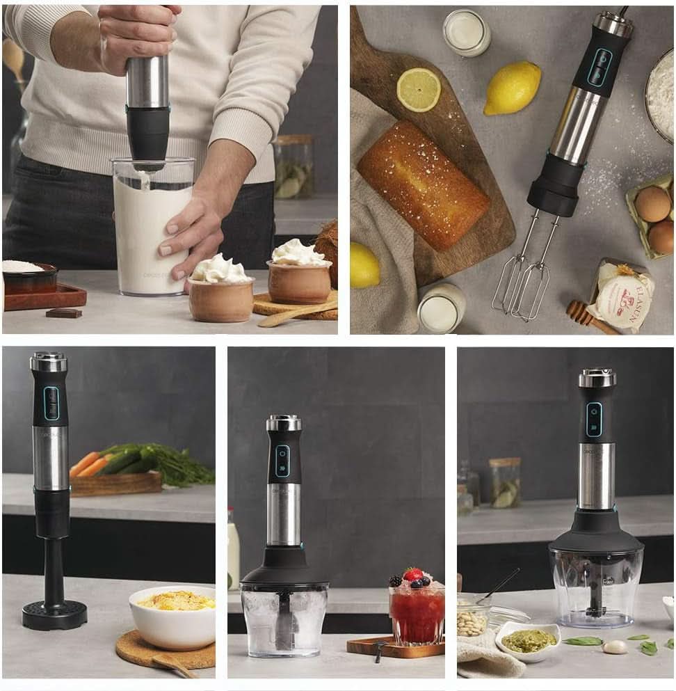 Cecotec Stabmixer Power Titanblack 1500 XL Perfectcream&Crush. 1500 W, Crossblades Technologie Mit 4-Klinge-Blättern Mit Schwarzer Titan-Beschichtung, Extralangem Fuß, Spritzschutz-Klingeneinsatz Mother and Child Naty Shop