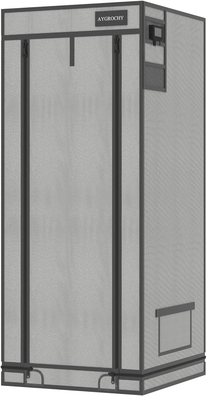 Aygrochy Grow stan 60x60x160cm vnitřní pěstební stan s reflexním bílým PEVA odnímatelným spodním tácem pro prostor pro pěstování rostlin