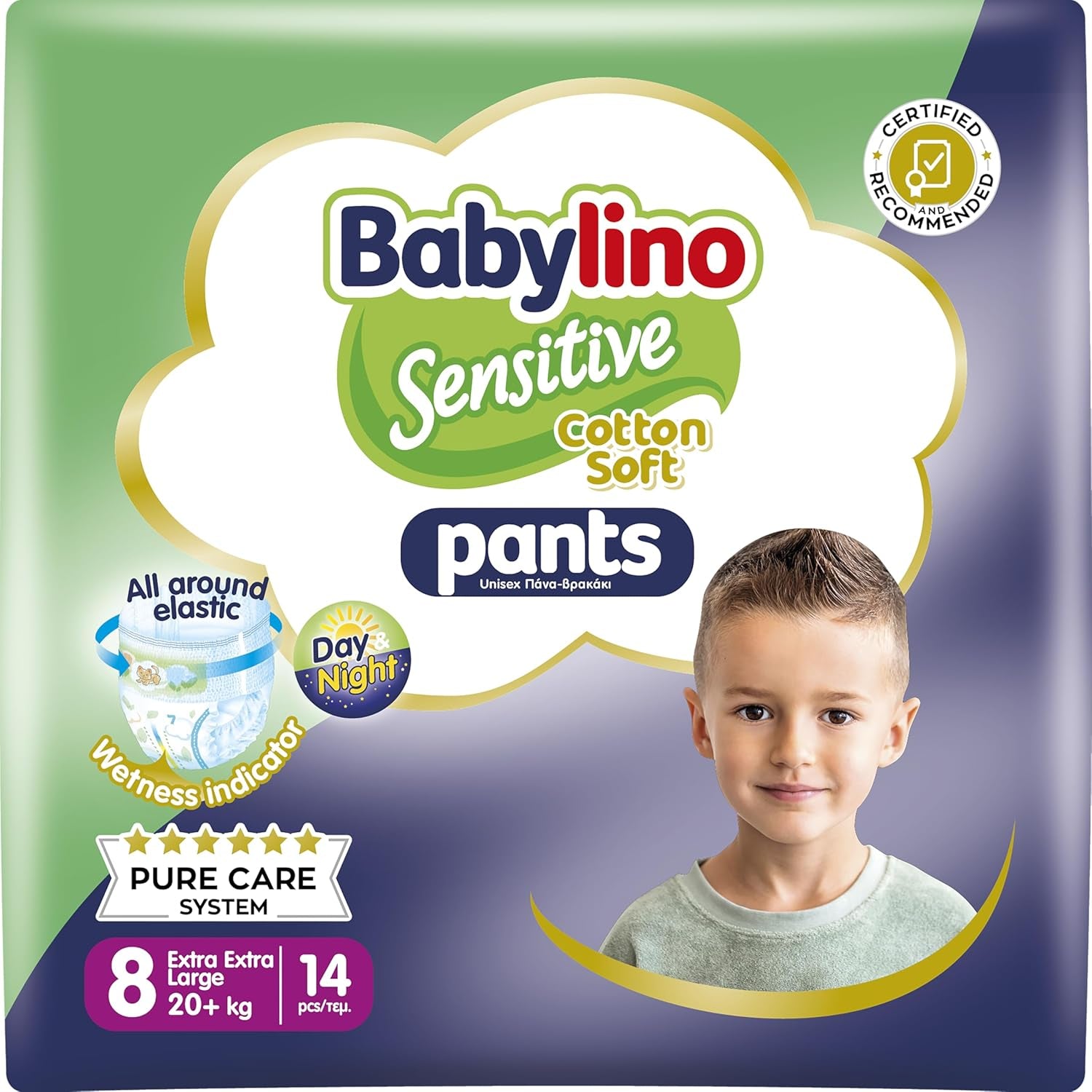 Pleny Sensitive Cotton Soft, velikost 4, Kalhotky Maxi (7-13 kg), 22 kusů