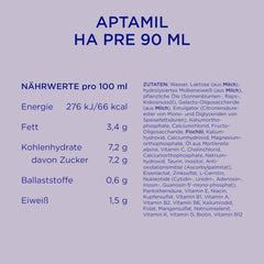Aptamil HA Pre Ready to Drink – Hydrolyzované mléko pro kojence od narození – 4 x 2 x 90 ml