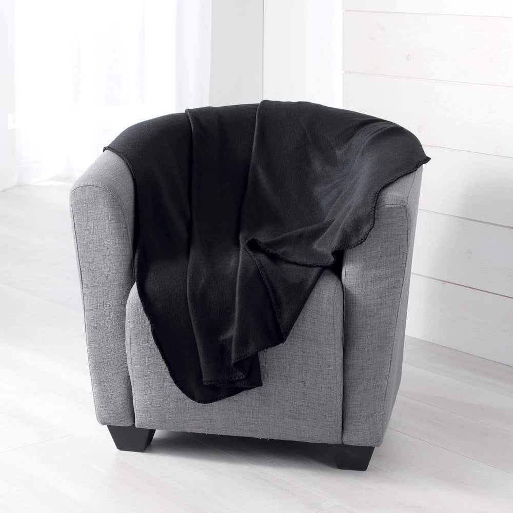 Douceur D'Intérieur, Milou starožitná růžová fleecová deka, 125 X 150 Cm Douceur d'Intérieur Postele a přikrývky černá 125 X 150 Cm