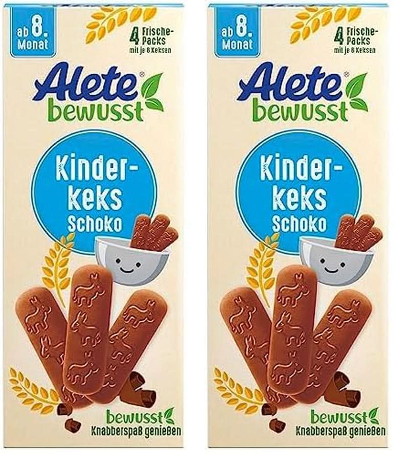 Alete vědomě Čokoláda se sušenkami pro děti, od 8. měsíce, Matka a dítě Naty Shop Einzel-Pack 1 X 180 G (Packung Mit 2)
