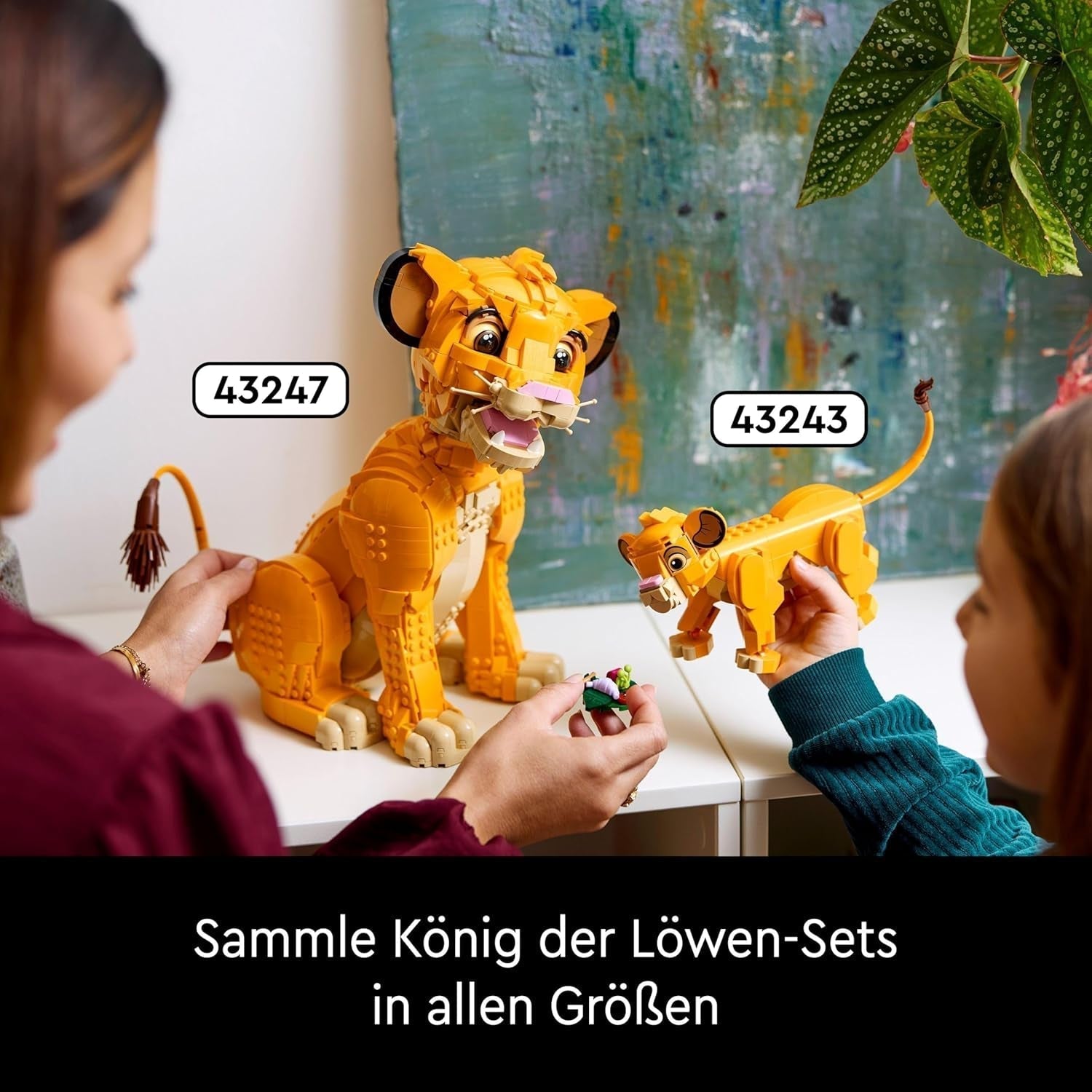 Lego Ç€ Disney Simba, mladý lví král, stavebnice do sbírky s kreativními figurkami zvířat, relaxační aktivita pro dospělé, tip na dárek pro ženy 43247 Stavebnice Besuche den LEGO-Store