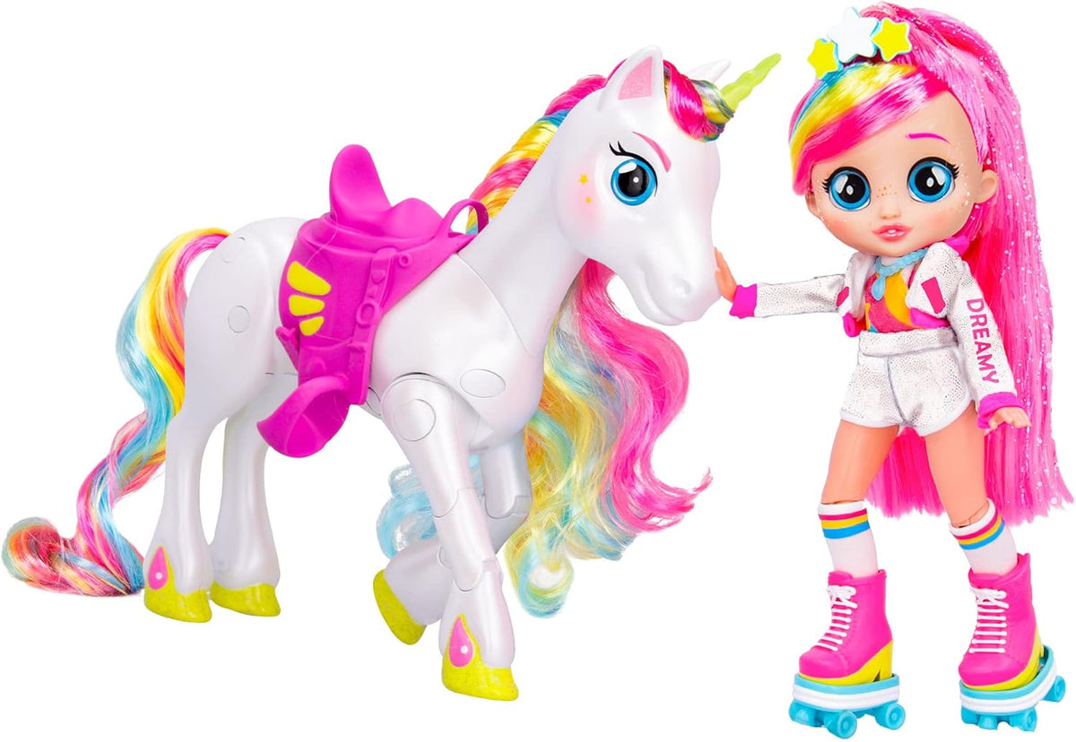 BFF od Tränenbabys Dreamy & Rym Deluxe-Set, enthät die Exklusive bewegliche Puppe Dreamy und Sein Einhorn Rym - Optimales Geschenk für Jungen und Mädchen ab 5 Jahren