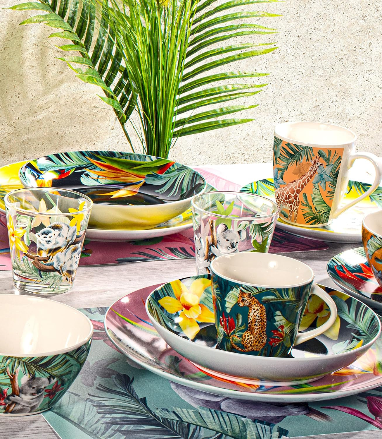 Servizio Tavola 18 Pezzi Exotic In Porcellana